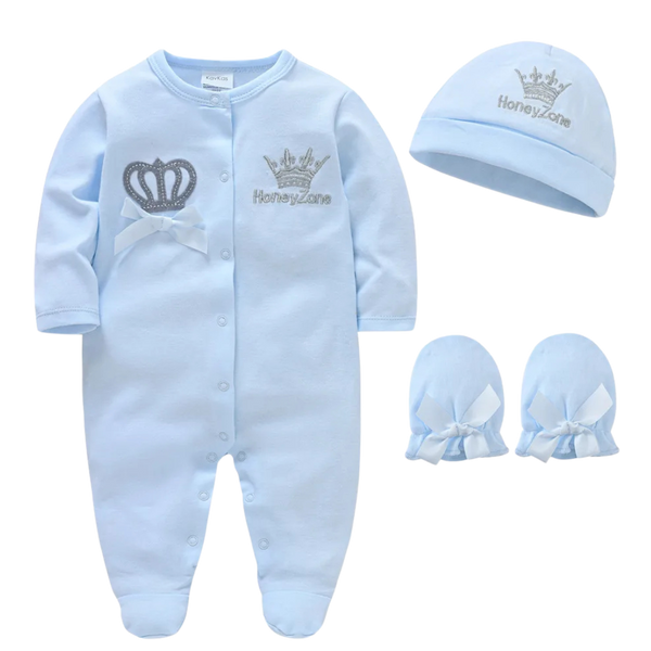 Newborn  Romper Royal Crown Prince 100% Cotton