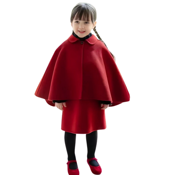 1-12Y Baby Girl Princess Cape Dress