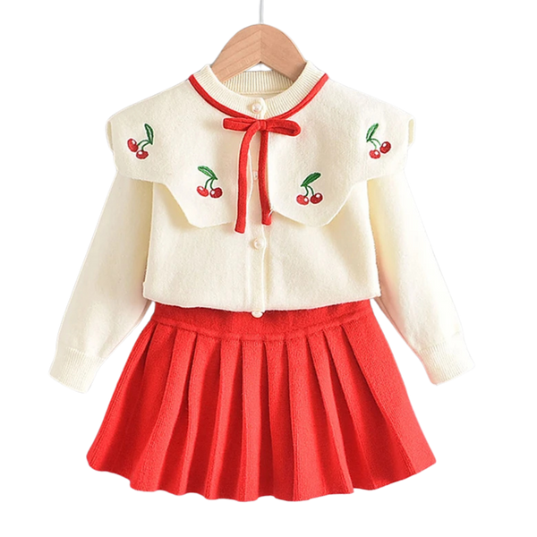2-6Y Girl Knit Grape Outfit