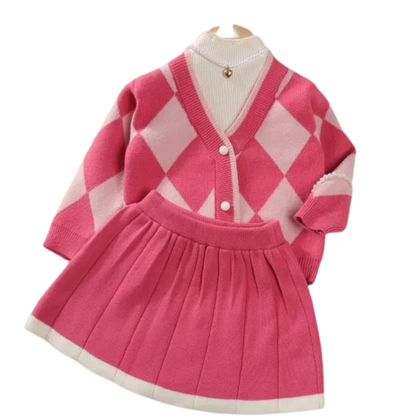 2-6Y Girl Knit Grape Outfit