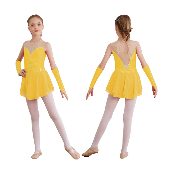 4-12Y Girls Skating Leotard Set