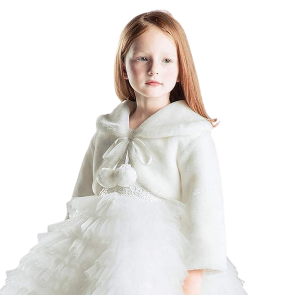 3-7 years Plush Flower Coat
