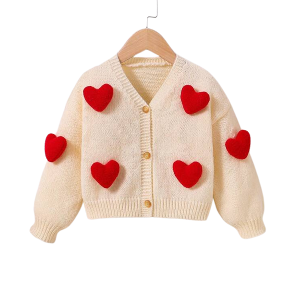 0-3 years Knit Heart Cardigan