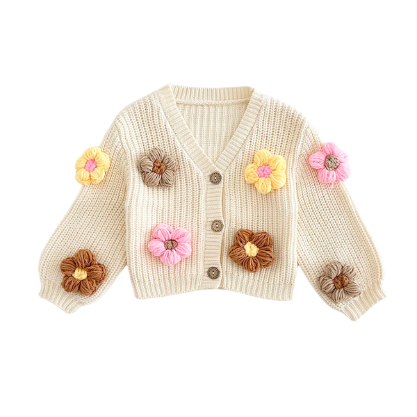 0-3 years 3D Flower Cardigan