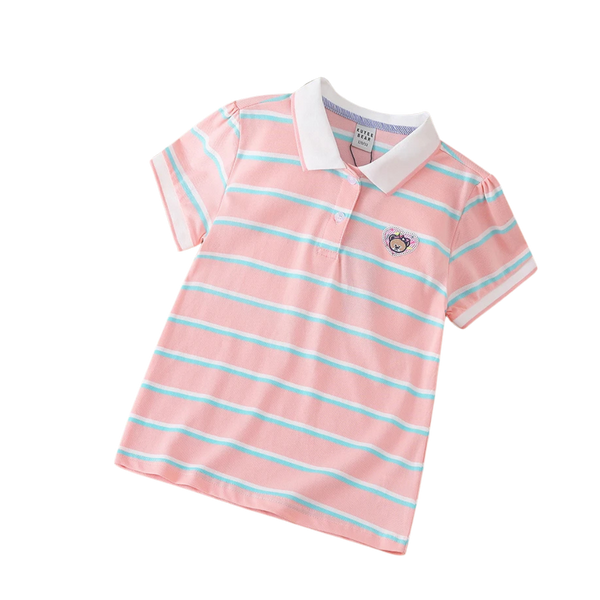 5-12 Y Cotton Striped Polo T-shirt