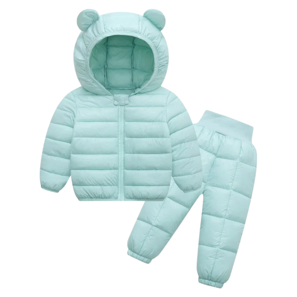Kids Hooded Down Snowsuit