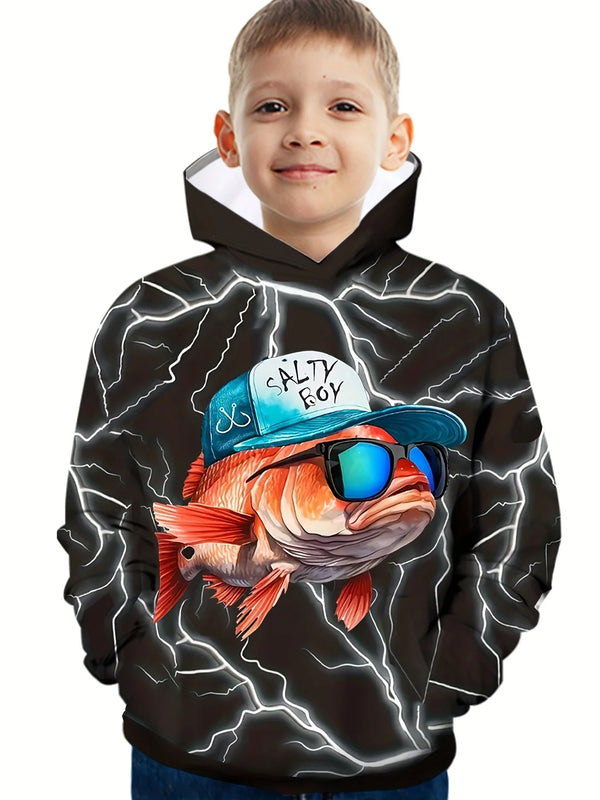 Flame Print Kids Hoodie
